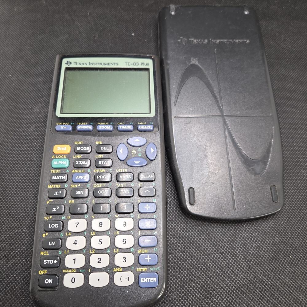 Texas Instruments TI-83 Plus Graphing Calculator With Cover Tested